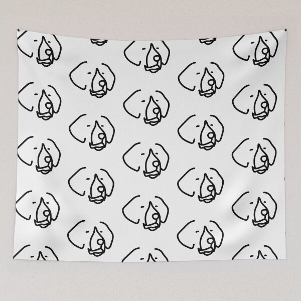 Item preview, Minimalist hound dog art designed and sold by WhackoDesigns.