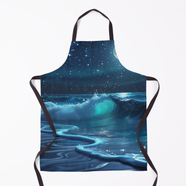 Item preview, Moonlit Ocean Wave Under Starry Sky designed and sold by EsraaCreations.