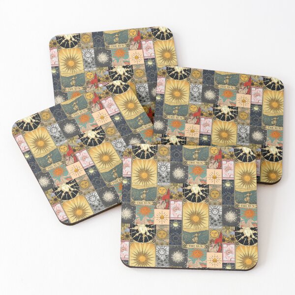 Aperçu de l'œuvre Patchwork de cartes de tarot du Soleil créée et vendue par inthewitchelm.