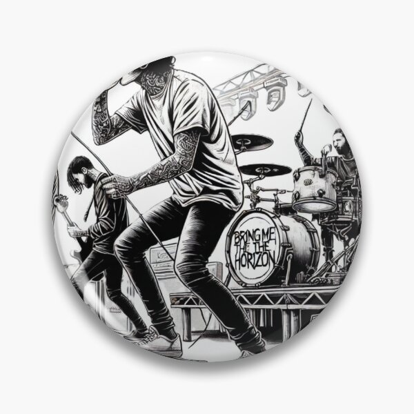Item preview, Dynamic Line Drawing of Bring Me The Horizon Live Performance designed and sold by SmartProof Branding.