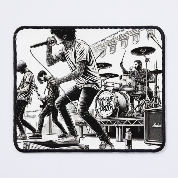 Item preview, Dynamic Line Drawing of Bring Me The Horizon Live Performance designed and sold by SmartProof Branding.