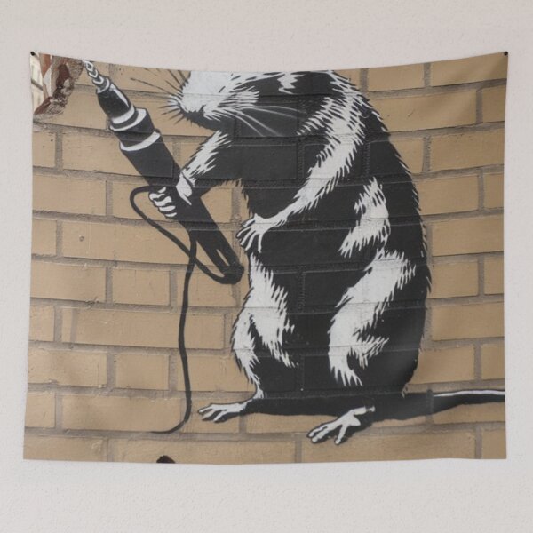 Item preview, Banksy rat street art vintage designed and sold by martin max.