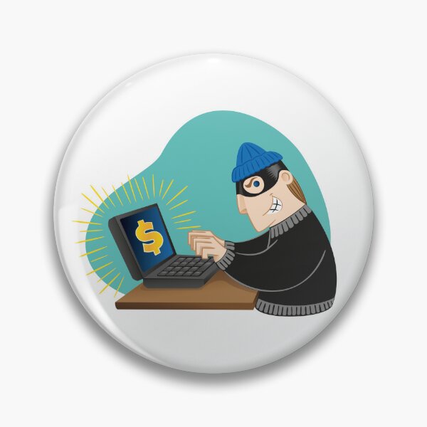 Item preview, Illustration virtual thief breaking into a computer. Ideal for catalogs, informative and institutional material designed and sold by LucianoCosmo.