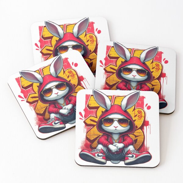 Item preview, Cool Urban Bunny | Hip Hop Street Style Rabbit Art designed and sold by Colorten.