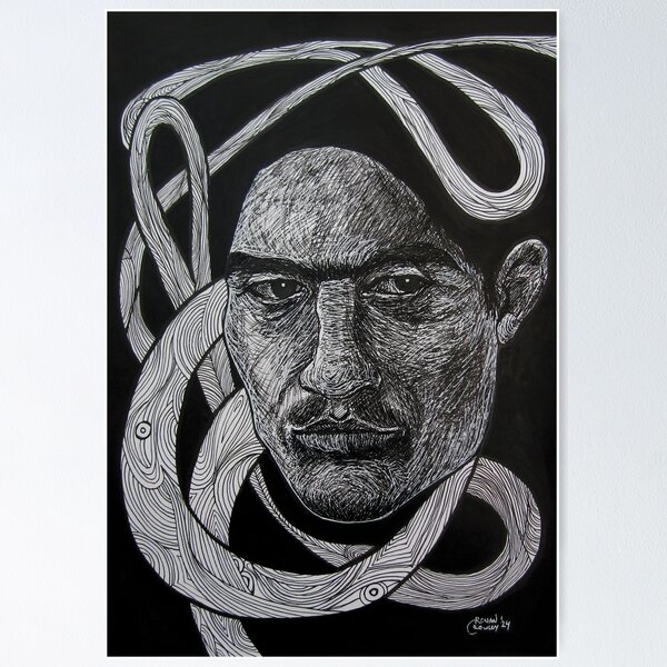 Item preview, Portrait of an unknown man. Pen, ink on 29.7x42cm paper. designed and sold by crowleyronan123.