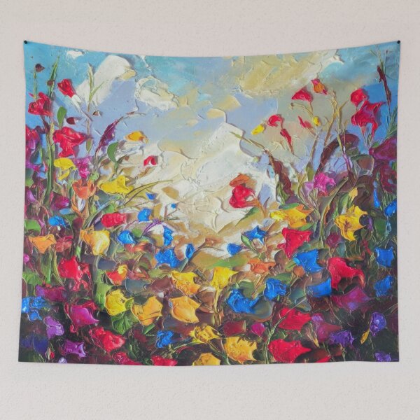 Item preview, Palette knife painting  (Blossoming Meadow 1) designed and sold by PattaZone.