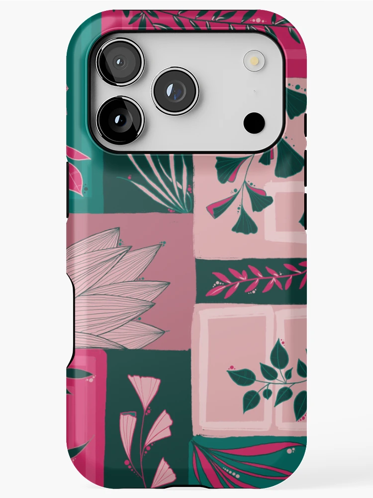 Thumbnail 1 of 4, iPhone Case, Leaf patchwork designed and sold by Ema-R.