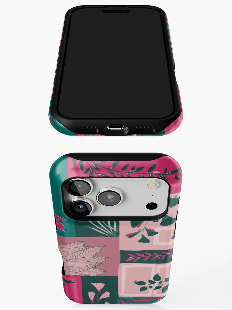 Thumbnail 3 of 4, iPhone Case, Leaf patchwork designed and sold by Ema-R.