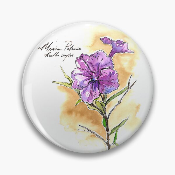 Item preview, Mexican Petunia Watercolor Illustration designed and sold by hannooseart.