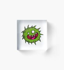 Crazy Green Germ Acrylic Block