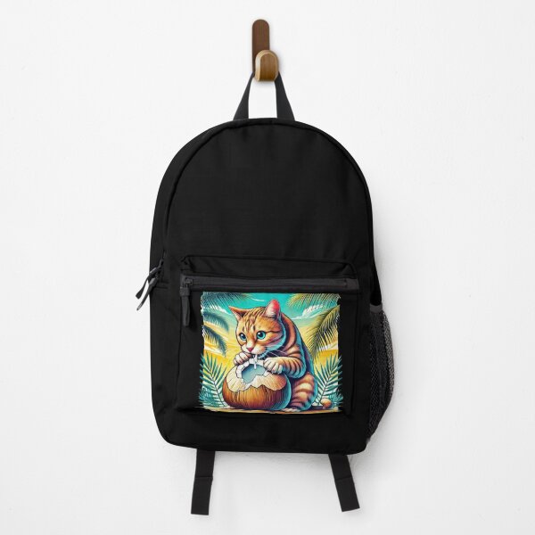Item preview, Coconut Logic Decoded. Ginger Tabby Cat Eating Coconut designed and sold by Tiszert.