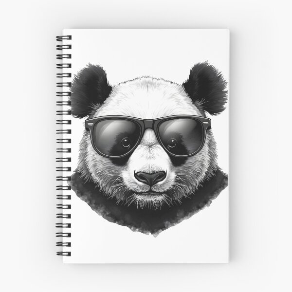 Item preview, Realistic drawing of a face of a panda wearing sunglasses designed and sold by naatala.
