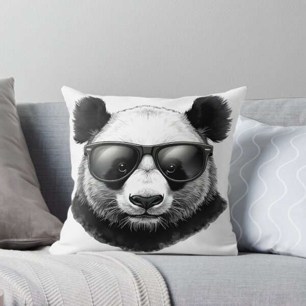 Item preview, Realistic drawing of a face of a panda wearing sunglasses designed and sold by naatala.