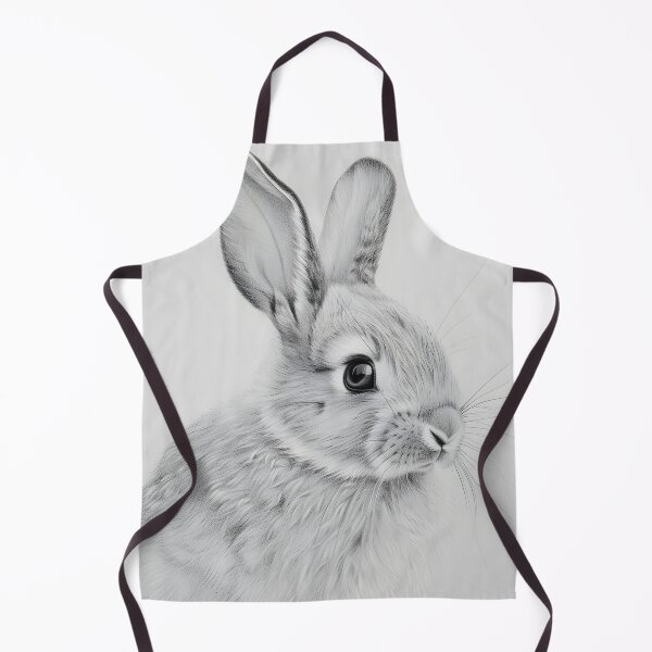 Item preview, Black and white Rabbit pencil drawing designed and sold by Pencil-Art.