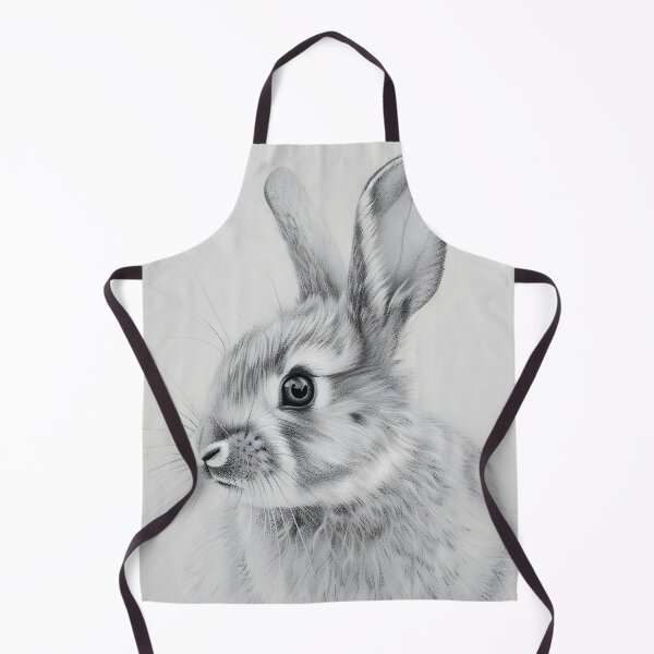 Item preview, Black and white Rabbit pencil drawing designed and sold by Pencil-Art.