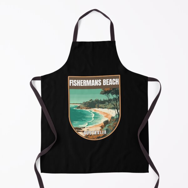 Item preview, Fishermans Beach in New South Wales Australia Retro Travel Art Badge designed and sold by MaateoDesign.