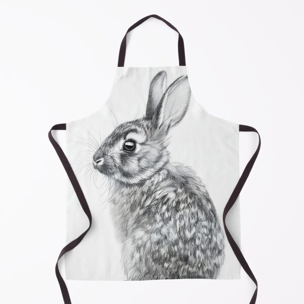 Item preview, Black and white Rabbit pencil drawing designed and sold by Pencil-Art.