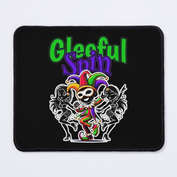 Item preview, Gleeful Spin: The Jester's Ecstatic Whirl, Crimson, Green And Grey designed and sold by SplashTastic.