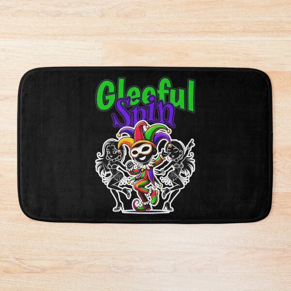 Item preview, Gleeful Spin: The Jester's Ecstatic Whirl, Crimson, Green And Grey designed and sold by SplashTastic.