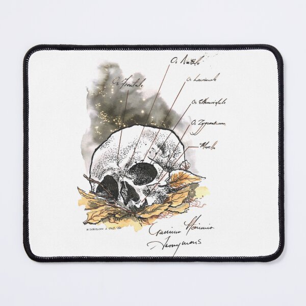 Item preview, Skull Illustration with Annotations designed and sold by hannooseart.