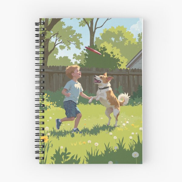 Item preview, Joyful leap a doggy dance among daisies designed and sold by MadeByHaresShop.