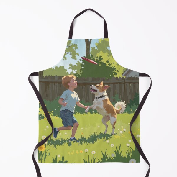 Item preview, Joyful leap a doggy dance among daisies designed and sold by MadeByHaresShop.
