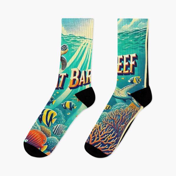 Item preview, Australian Great Barrier Reef Retro – Vibrant Underwater Art designed and sold by Dolphin Graphic.