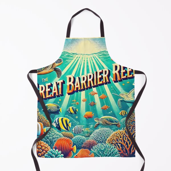 Item preview, Australian Great Barrier Reef Retro – Vibrant Underwater Art designed and sold by Dolphin Graphic.