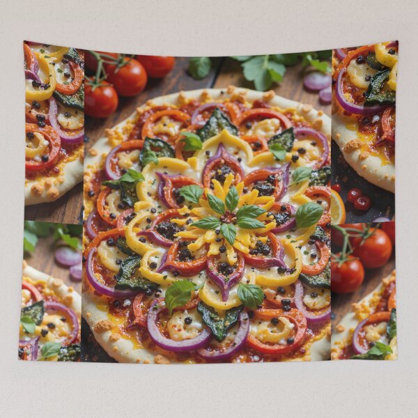 Item preview, Mandala masterpiece pizza designed and sold by MadeByHaresShop.