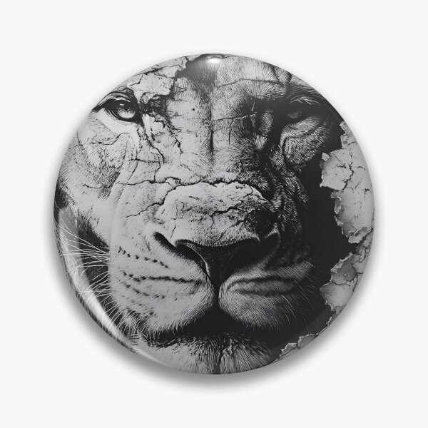 Item preview, Black and white lion pencil drawing designed and sold by Pencil-Art.