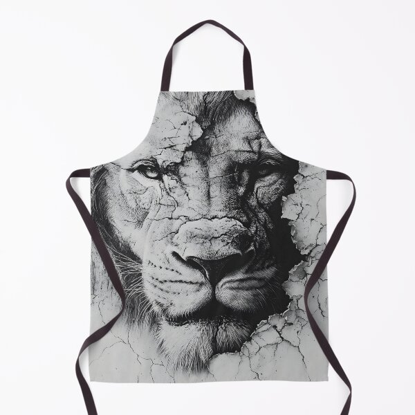 Item preview, Black and white lion pencil drawing designed and sold by Pencil-Art.