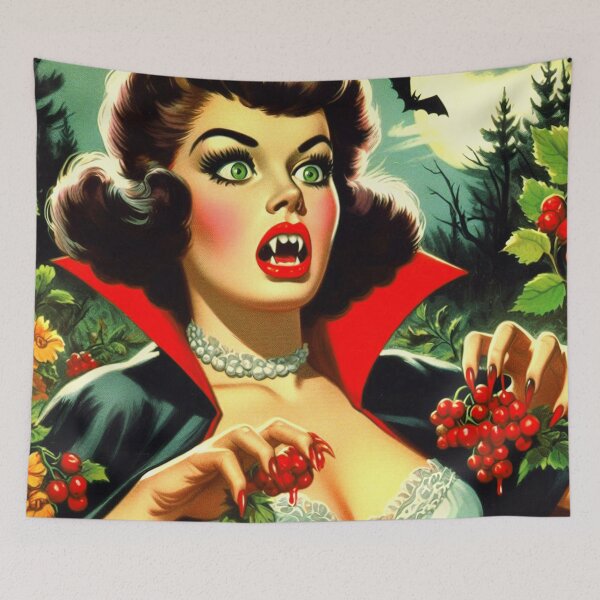 Item preview, Retro Vampire Woman designed and sold by PulpVintage.