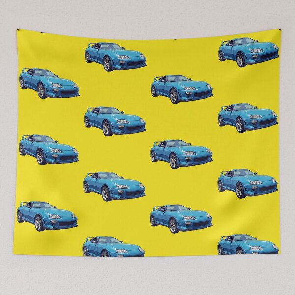 Item preview, Glossy blue supra against yellow a illustration designed and sold by kahida.