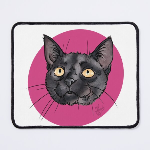 Item preview, Wide eyed black cat: Rescue cat designed and sold by Made-by-Anxiety.