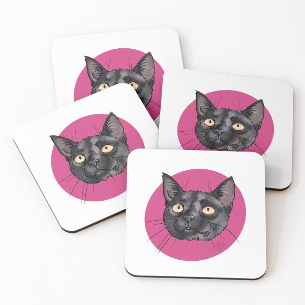 Item preview, Wide eyed black cat: Rescue cat designed and sold by Made-by-Anxiety.