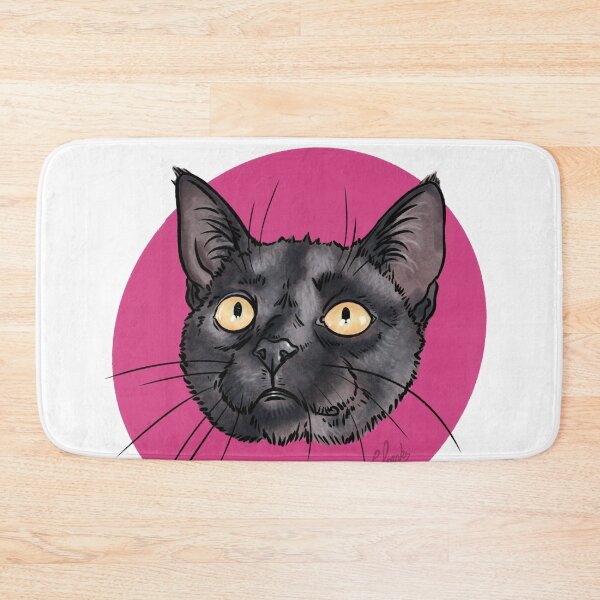 Item preview, Wide eyed black cat: Rescue cat designed and sold by Made-by-Anxiety.
