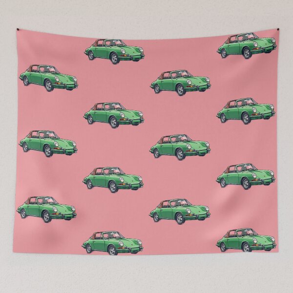 Item preview, Glossy green against pink backdrop illustration designed and sold by kahida.