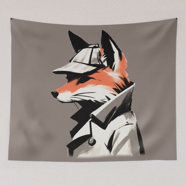 Item preview, Fox Detective in Trenchcoat and Hat designed and sold by Slick-Waffles.