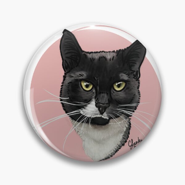 Item preview, white tash cat: rescue cat designed and sold by Made-by-Anxiety.