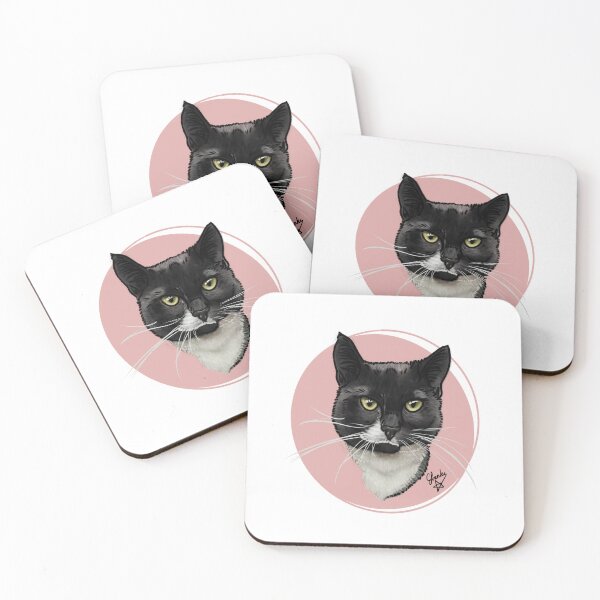Item preview, white tash cat: rescue cat designed and sold by Made-by-Anxiety.