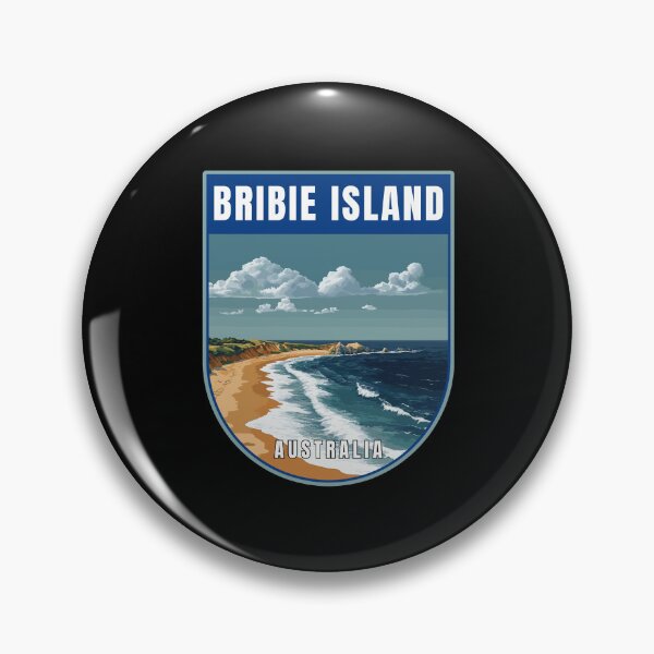 Item preview, Bribie Island in Queensland Australia Retro Travel Art Emblem designed and sold by MaateoDesign.