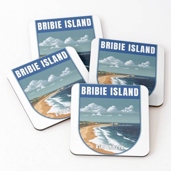 Item preview, Bribie Island in Queensland Australia Retro Travel Art Emblem designed and sold by MaateoDesign.
