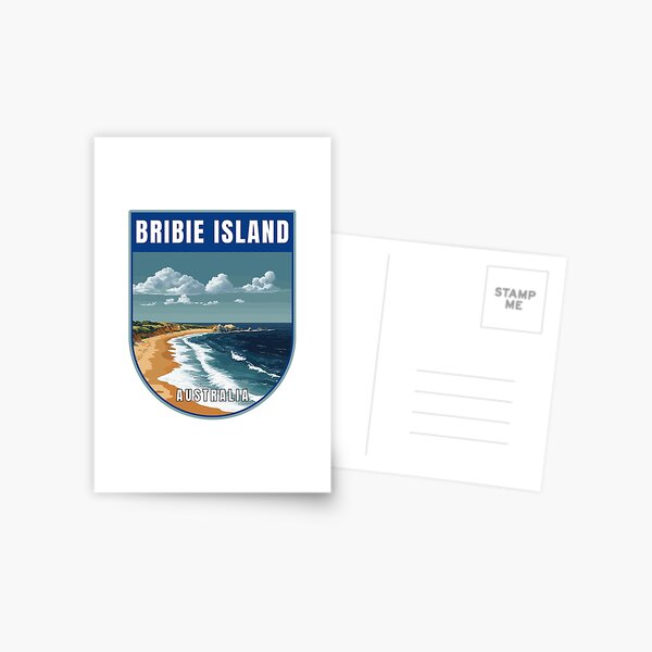 Item preview, Bribie Island in Queensland Australia Retro Travel Art Emblem designed and sold by MaateoDesign.