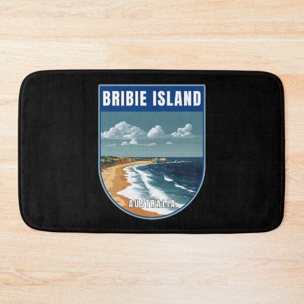 Item preview, Bribie Island in Queensland Australia Retro Travel Art Emblem designed and sold by MaateoDesign.