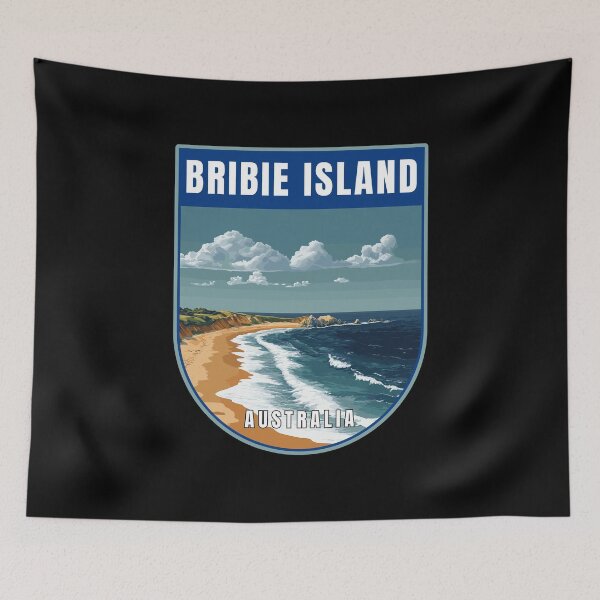 Item preview, Bribie Island in Queensland Australia Retro Travel Art Emblem designed and sold by MaateoDesign.