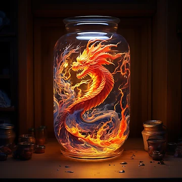 Artwork thumbnail, Dragon In A Jar by Rtymer