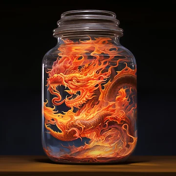Artwork thumbnail, Dragon In A Jar by Rtymer