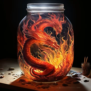 Artwork thumbnail, Dragon In A Jar by Rtymer