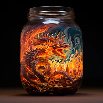 Artwork thumbnail, Dragon In A Jar by Rtymer