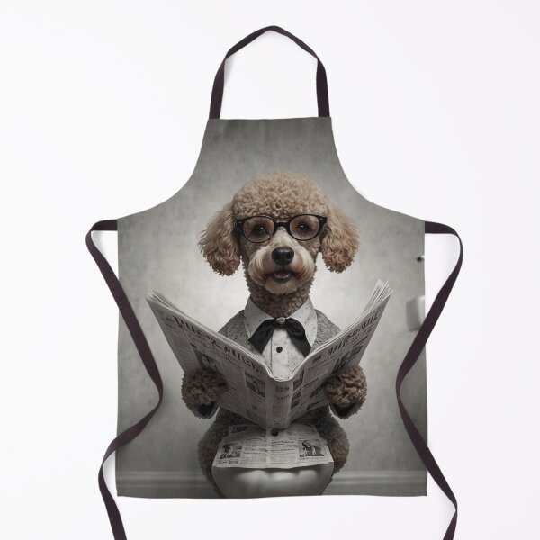 Item preview, Sophisticated Poodle Reading Newspaper designed and sold by vk09.